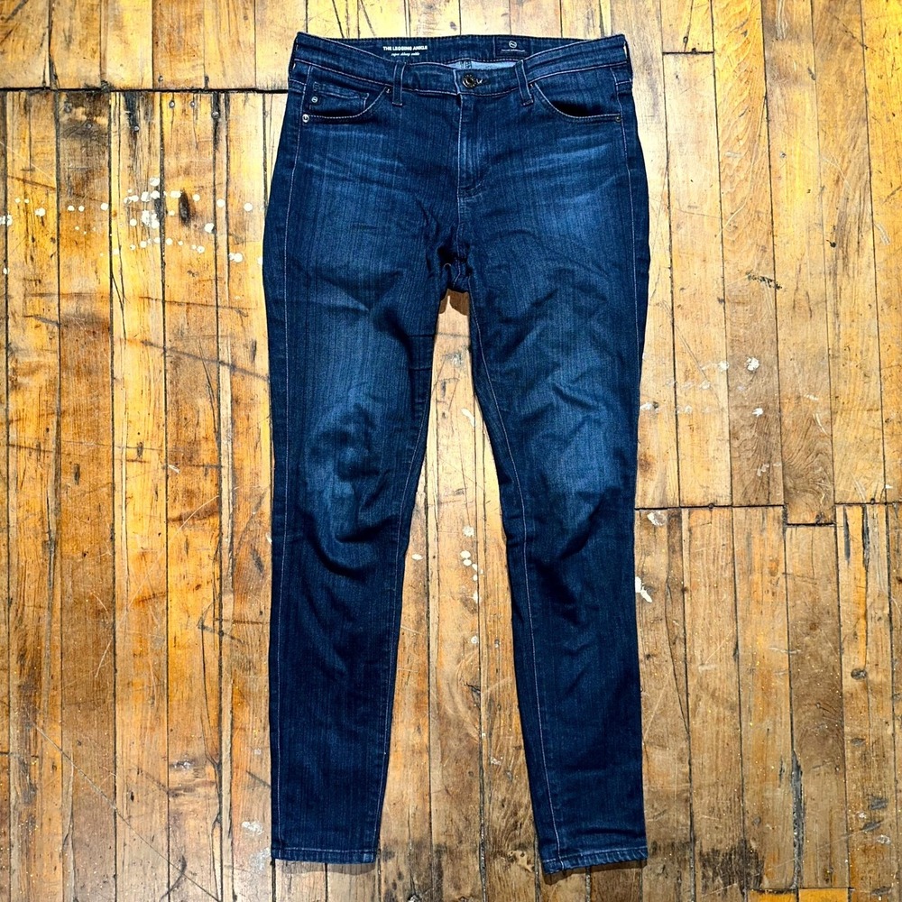 AG Adriano Goldschmied Jeans Women 27R Blue Denim Super Skinny Ankle Medium Wash